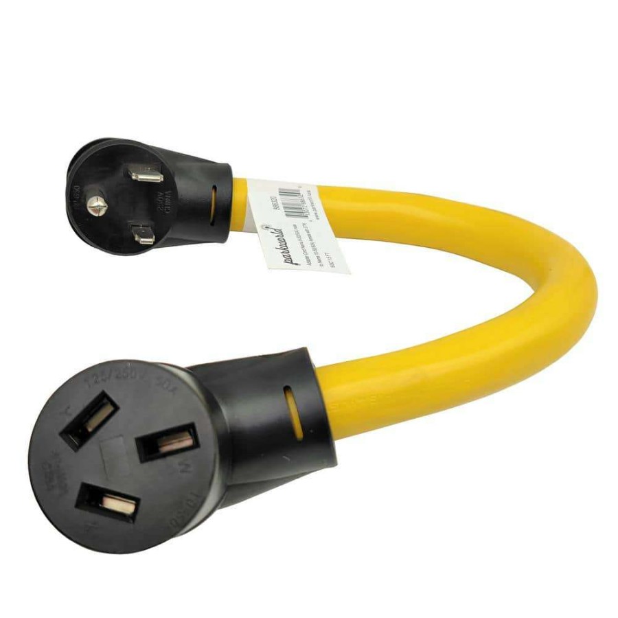 Appliance Extension Cords * | Parkworld 1.5 Ft. 6/3 3-Wire Welder 50 Amp 250-Volt 3-Prong Nema 6-50P Plug To 50 Amp Range 10-50R Adapter Cord (6-50P To 10-50R)