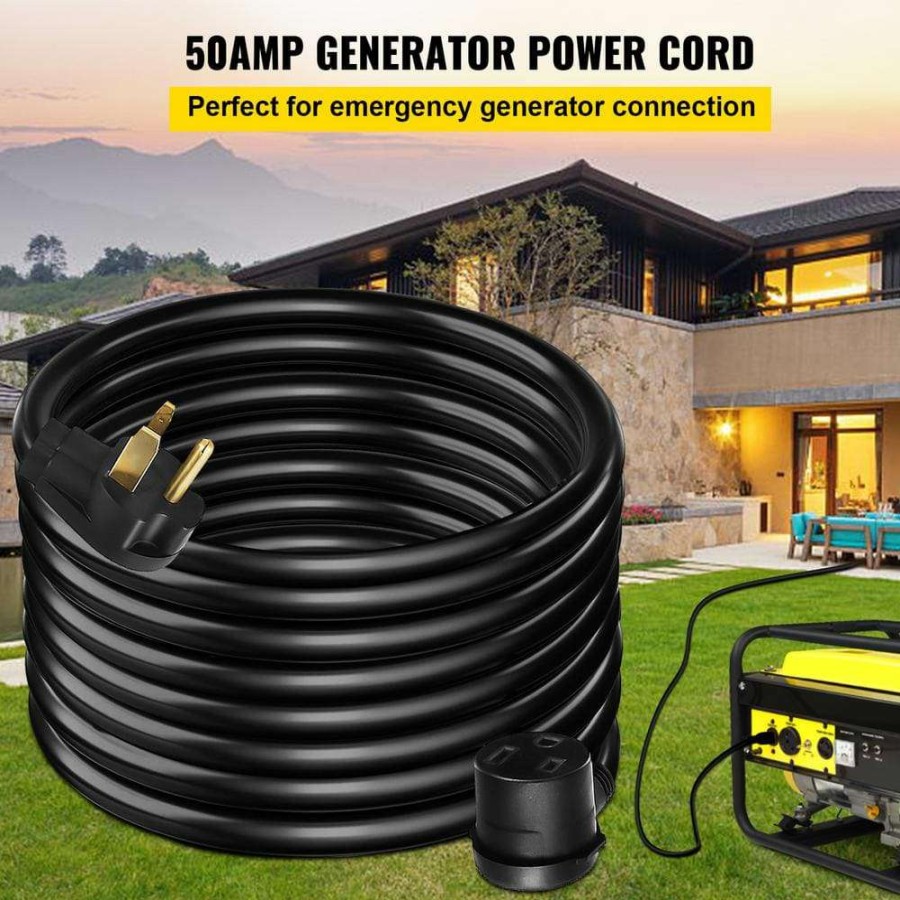 General Purpose Cords * | Vevor 50 Ft. Heavy-Duty Outdoor Welder Extension Cord With 3 Prong 50 Amp Power Extension For Welding Machines Etl Approved