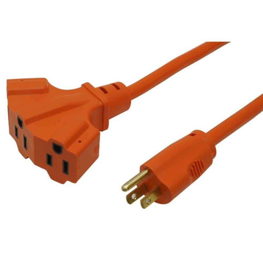 General Purpose Cords * | Woods 50 Ft. 12/3 Sjtw Muilt-Outlet (3) Heavy-Duty Extension Cord