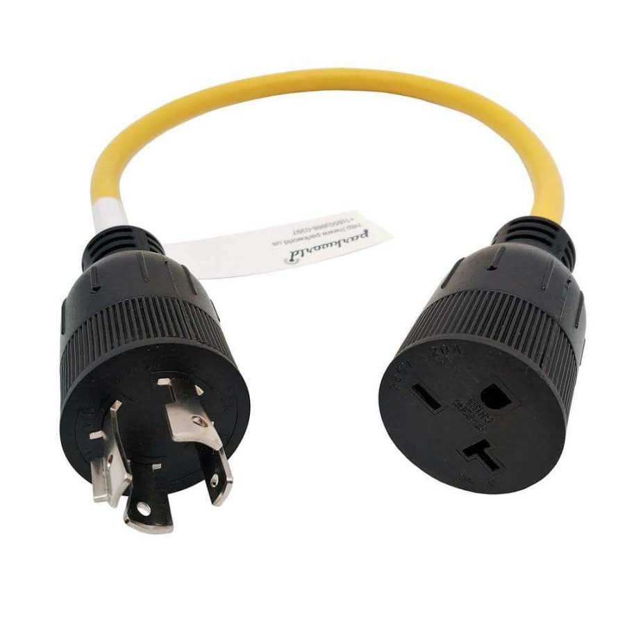 Appliance Extension Cords * | Parkworld 2 Ft. 12/3 3-Wire 20 Amp 250-Volt Nema L14-20P To 6-20R Generator/Power Tools Adapter Cord