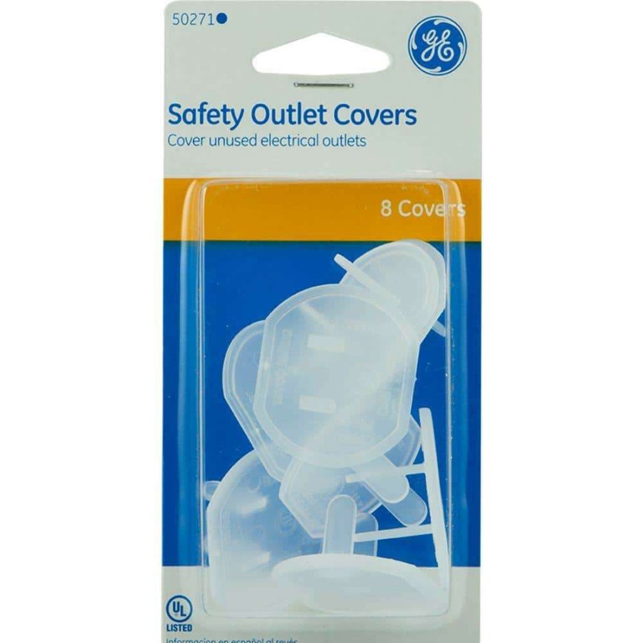 Extension Cord Accessories * | Ge Safety Outlet Covers (8-Pack)