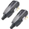 Gfci Plugs * | Elegrp 4.3 In. 15 Amp Automatic Reset 3 Prong Portable Gfci Replacement Plug Assembly (2-Pack)