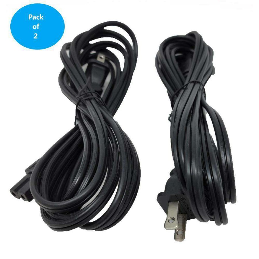 Appliance Extension Cords * | Micro Connectors, Inc 10 Ft. 18Awg 2-Prong Polarized Notebook Power Cord Nema 1-15P To C7 (2-Pack)