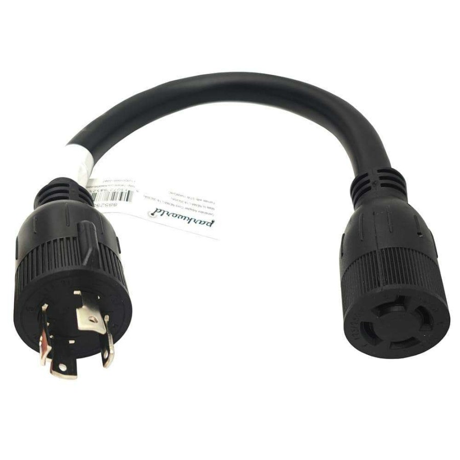 Appliance Extension Cords * | Parkworld 1 Ft. 10/4 4-Wire Generator 30 Amp 125/250-Volt 4-Prong L14-30P Plug To 20 Amp 4-Prong L14-20R Receptacle Adapter Cord