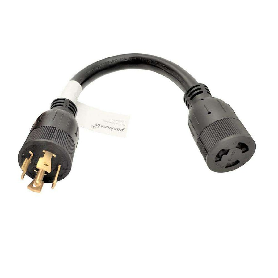 Appliance Extension Cords * | Parkworld 1 Ft. 10/3 3-Wire 20 Amp 208-Volt 5-Prong Nema L21-20P To 3-Prong Locking L6-20R Adapter Cord(L21-20P To L6-20R)