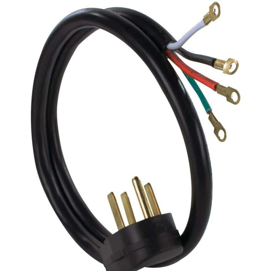 Appliance Extension Cords * | Certified Appliance Accessories 4 Ft. 8/4 4-Wire Eyelet 50 Amp Range Cord