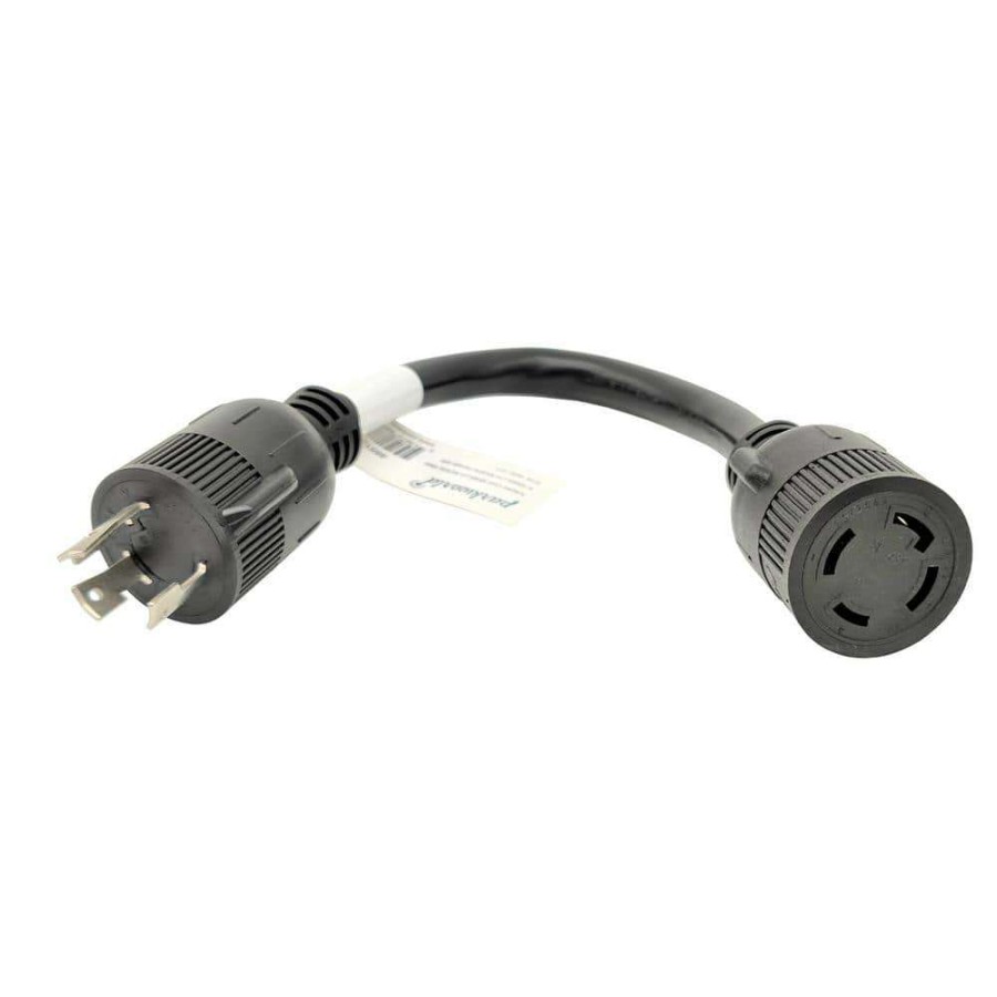 Appliance Extension Cords * | Parkworld 1 Ft. 10/3 3-Wire 30 Amp 250-Volt 3-Prong Nema L6-30P To L14-30R Receptacle Adapter Cord