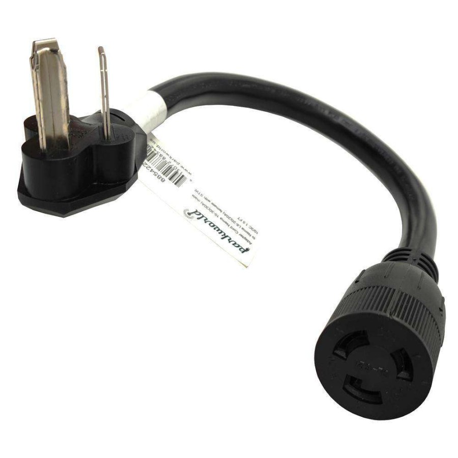 Appliance Extension Cords * | Parkworld 1.5 Ft. 10/3 3-Wire 30 Amp Dryer 3-Prong Nema 10-30P Plug To Generator 3-Prong Locking L6-20R Adapter Cord