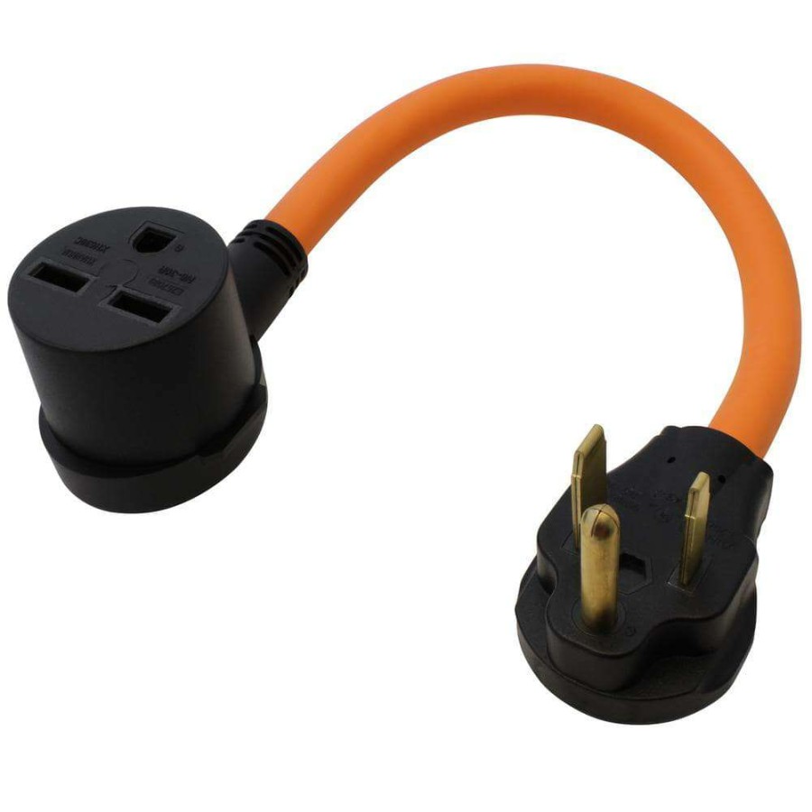 Extension Cord Accessories * | Ac Works 1.5 Ft. 6-50P Welder Plug To 6-30R 3-Prong 30 Amp 250-Volt Commerical Hvac Female Adapter