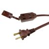 General Purpose Cords * | Hdx 12 Ft. 16/2 Cube Tap Extension Cord, Brown