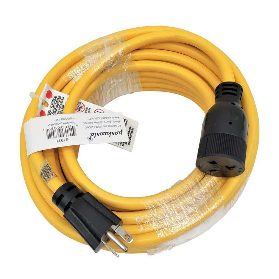 General Purpose Cords * | Parkworld 50 Ft. Sjtw 12/3 20 Amp 250-Volt Nema 6-20 Indoor/Outdoor Extension Cord