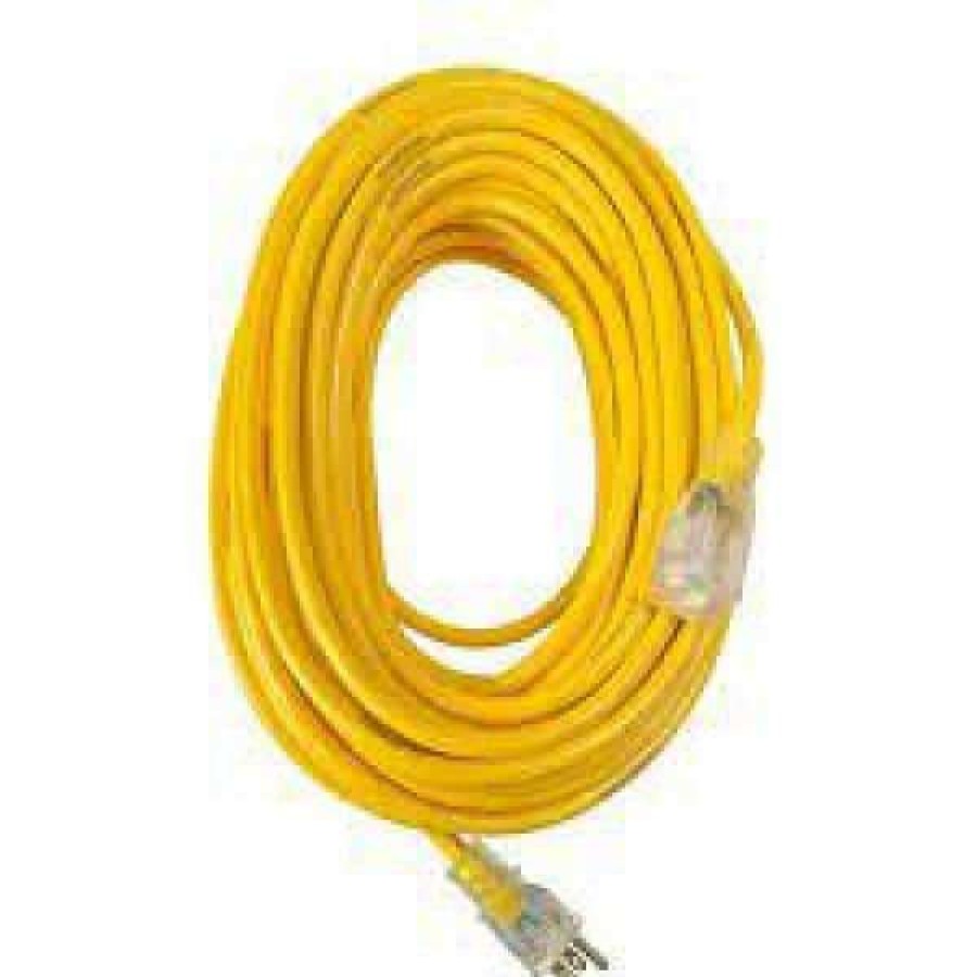 General Purpose Cords * | Yellow Jacket 50 Ft. 14/3 Sjtw Outdoor Heavy-Duty 15 Amp Contractor Extension Cord With Power Light Plug