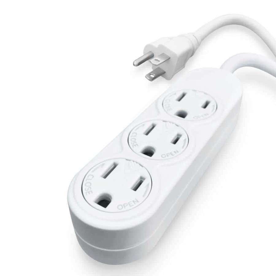 General Purpose Cords * | Sun Joe 6 Ft. 14/3 Indoor/Outdoor 3-Outlet Extension Cord, White