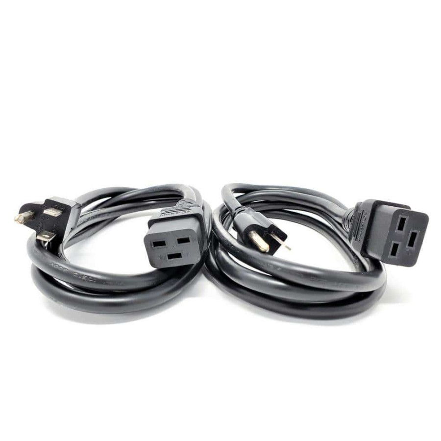 Appliance Extension Cords * | Micro Connectors, Inc 6 Ft. C19 To Nema 5-15P Ac Power Cord In 14Awg/3 Conductors-Black (2 Per Box)