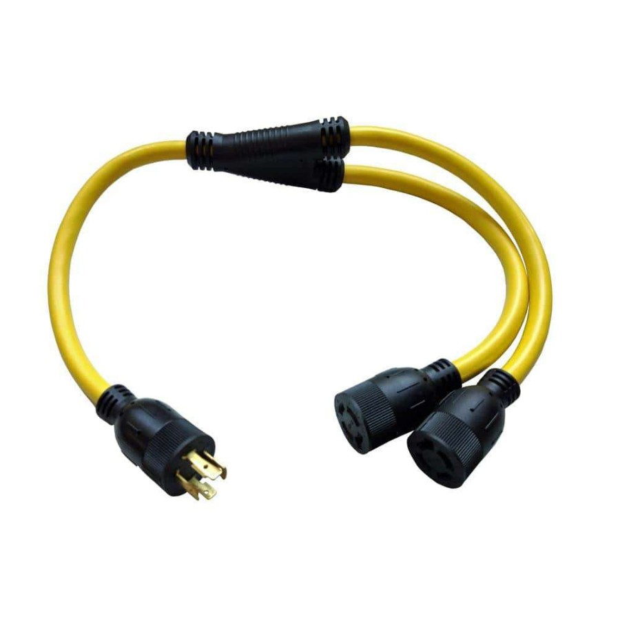 Generator Parts * | Parkworld 3 Ft. 125/250-Volt 20 Amp Generator 4-Prong L14-20 Splitter Cord Nema L14-20P To (2) L14-20R Receptacle Y Adapter Cord