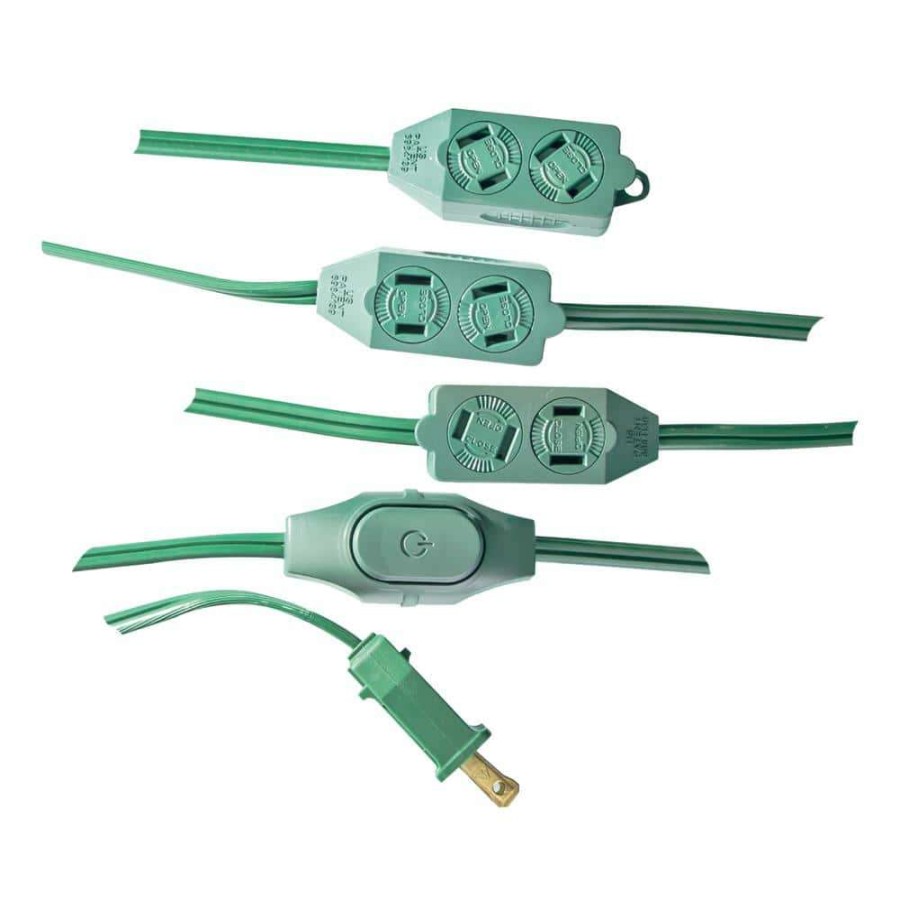 General Purpose Cords * | Go Green Power 9-Outlet 18/2 Extension Cord, Green