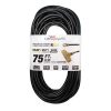 General Purpose Cords * | Lifesupplyusa 75 Ft. 12/3 Sjtw 3-Outlet 15 Amp 125-Volt 1875-Watt Indoor/Outdoor Black Heavy-Duty Tri-Source Extension Cord