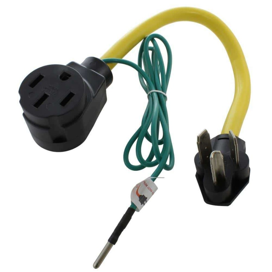 Extension Cord Accessories * | Ac Works 1.5 Ft. 3-Prong 30 Amp Dryer Outlet To 14-50R Ev/ Rv 50 Amp 125-Volt/250-Volt Connector