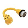 Generator Parts * | Parkworld 1.5 Ft. 6/4 Stw 4-Wire 50 Amp 125-V/250-Volt Ss2-50P/Cs6365 Locking Plug To 14-50R Rv/Ev/Generator Adapter Cord Yellow