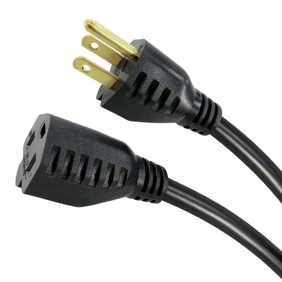 General Purpose Cords * | Hdx 8 Ft. 16/3 Black Workshop Extension Cord