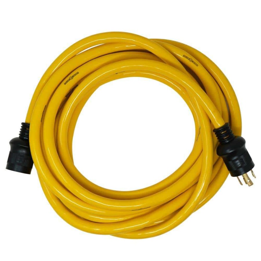 Generator Parts * | Yellow Jacket 25 Ft. 10/4 Premium Sjtw 30-Amp Power Distribution Outdoor Heavy-Duty Twist-Lock Generator Extension Cord