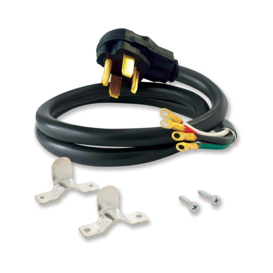 Appliance Extension Cords * | Everbilt 6 Ft. 4-Prong 30 Amp Dryer Cord