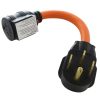 Extension Cord Accessories * | Ac Works 1 Ft. 50 Amp 14-50P Rv/Generator/Range Plug To 6-15/20 Outlet With 20 Amp Breaker