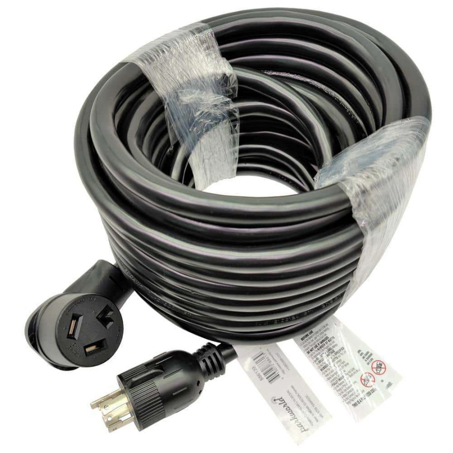 Appliance Extension Cords * | Parkworld 50 Ft. 10/3 3-Wire Generator 30 Amp 125/250-Volt 4-Prong Locking L14-30P To 30 Amp 3-Prong 10-30R Adapter Cord