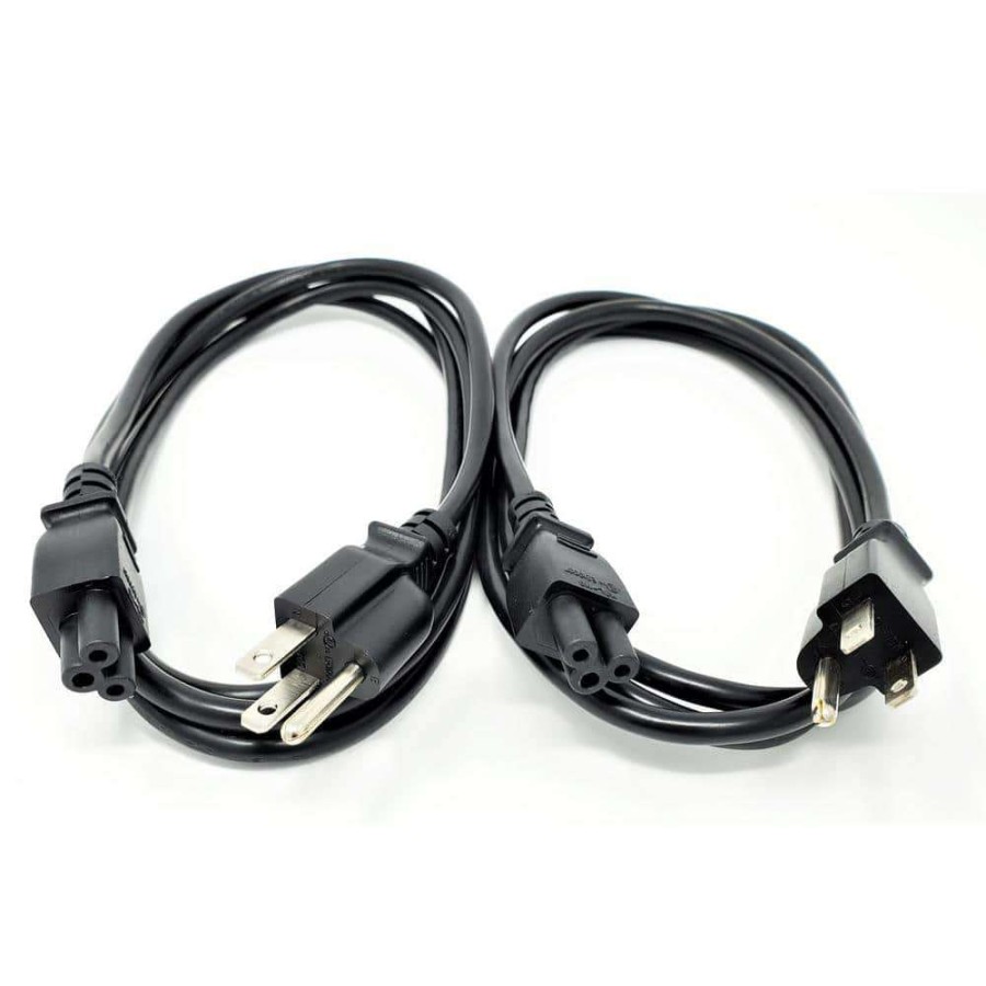 Appliance Extension Cords * | Micro Connectors, Inc 6 Ft. Nema 5-15P To C5 18Awg 3-Prong Notebook/ Tv /Power Cord, Ul Approved In Black (2 Per Box)