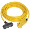 General Purpose Cords * | Tower Manufacturing Corporation 25 Ft. Right Angle Gfci Triple Tap Cord