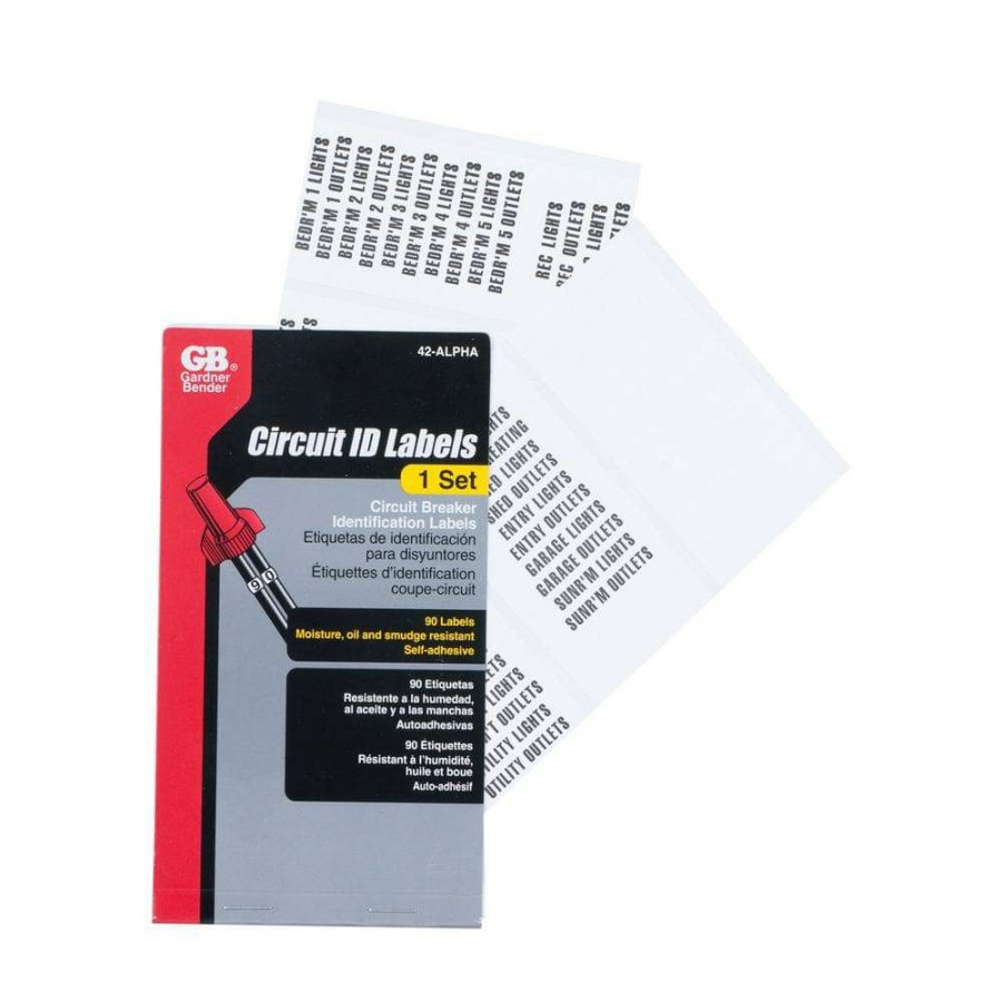 Extension Cord Accessories * | Gardner Bender Wire Marker Booklet Circuit Breaker Markers (Case Of 10)