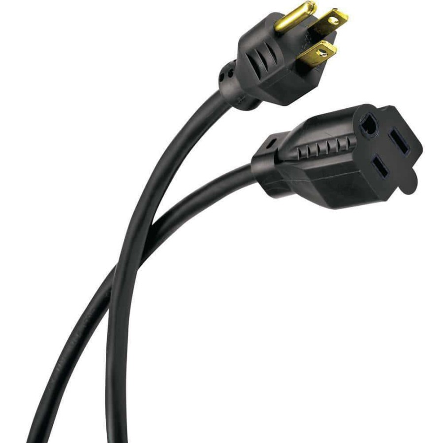 General Purpose Cords * | Hdx 15 Ft. 16/3 Indoor/Outdoor Extension Cord, Black