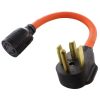 Generator Parts * | Ac Works Ac Connectors 1.5 Ft. 10/4 30 Amp 4-Prong Dryer Plug To L14-30R 4-Prong 30 Amp Generator Locking Female