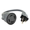 Appliance Extension Cords * | Parkworld 1.5 Ft. 10/3 3-Wire Household 15 Amp 125-Volt Nema 5-15P Plug To Generator 3-Prong Locking L14-30R Adapter Cord