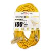 General Purpose Cords * | Lifesupplyusa 12/3 100 Ft. Sjt Wire Gauge 3-Outlet Tri-Source Indoor Outdoor Vinyl Lighted Electric Extension Cord