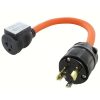 Extension Cord Accessories * | Ac Works 1.5 Ft. 30 Amp 3-Prong L5-30P Locking Plug To Household Outlet With 20 Amp Breaker