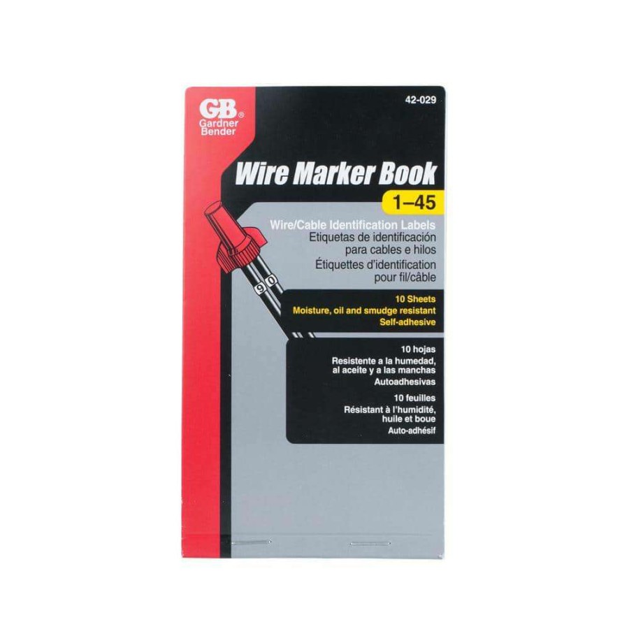 Extension Cord Accessories * | Gardner Bender Wire Marker Booklet, Numbers 1-45