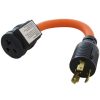 Extension Cord Accessories * | Ac Works 1.5 Ft. 30 Amp 3-Prong L6-30P Locking Plug To 6-15/20 Outlet With 20 Amp Breaker