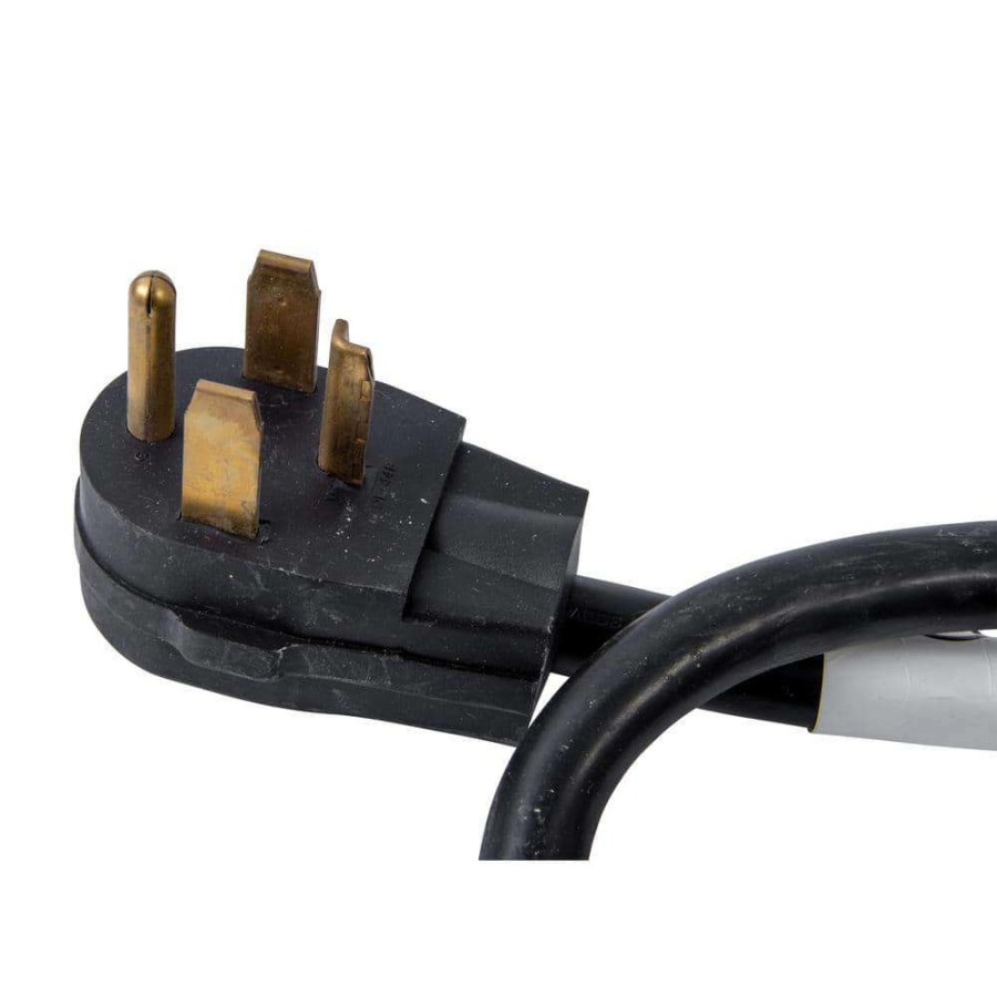 Appliance Extension Cords * | Bergen Industries 4 Ft. 4-Wire Clothes Dryer Replacement Cord Black