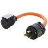 Extension Cord Accessories * | Ac Works 1.5 Ft. 20 Amp 3-Prong L6-20P Locking Plug To 6-15/20 Outlet With 20 Amp Breaker