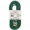 General Purpose Cords * | Lifesupplyusa 50 Ft. 12/3 3-Outlet 15 Amp 125-Volt 1875-Watt Sjtw Dark Green Indoor/Outdoor Heavy-Duty With Lighted End Extension Cord