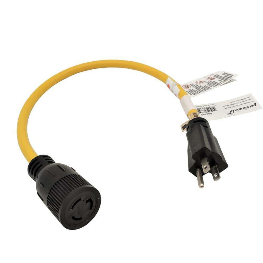 Appliance Extension Cords * | Parkworld 8 Inch. 12/3 3-Wire 15 Amp 125-Volt Nema 5-15P Plug To Locking L5-15R Receptacle Adapter Cord (5-15P To L5-15R)