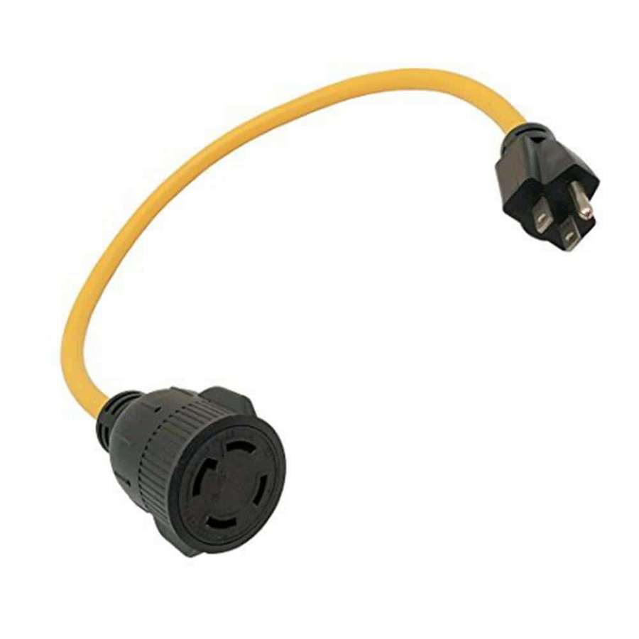 Appliance Extension Cords * | Parkworld 2 Ft. 12/3 3-Wire Household 15 Amp 125-Volt 3-Prong Plug Nema 5-15P To Generator 3-Prong Locking L14-30R Adapter Cord