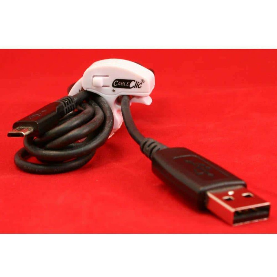 Extension Cord Accessories * | Unbranded Mini Cable Clic White